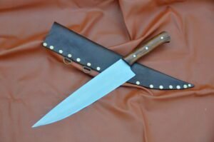 13.5 inches handmade High Carbon Steel Chef Knife with Walnut Handle – Badass Kitchen Knives